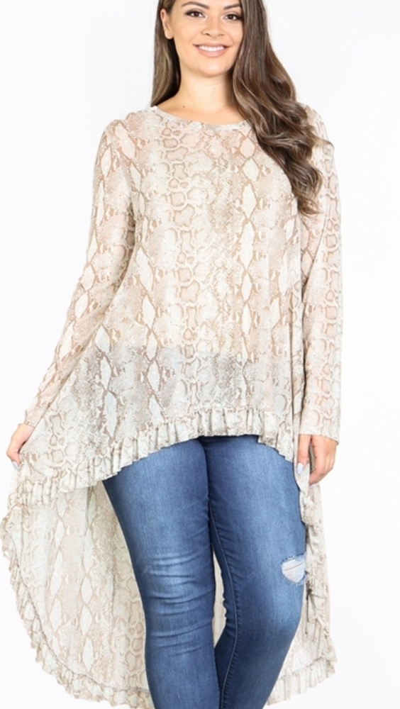 NWT Sage Snake Plus Size Top